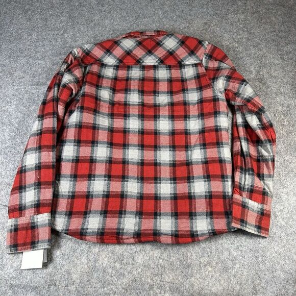 Grit Iron Workwear Fleece Lined Flannel Shirt Mens Large Button Up Jacket Plaid - Picture 7 of 9